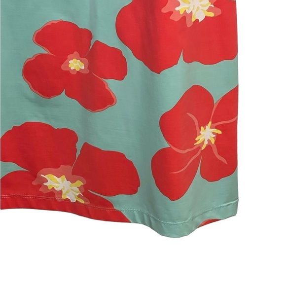 Britt tropical floral 3/4 sleeve nylon and spandex mini dress Made in the USA - Picture 5 of 10